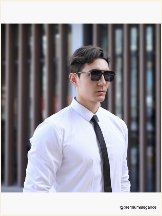 Retro Square Aviator Sunglasses Vintage Trendy Plastic Frame UV400 main image 5
